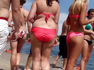 Candid Beach Bikini Butt Ass West Michigan Booty Sorority 1