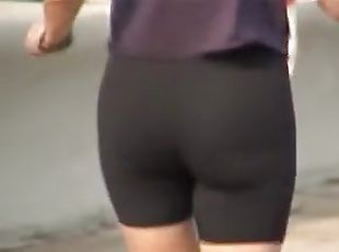 Hidden candid camera caught Argentinian ass in tight pants
