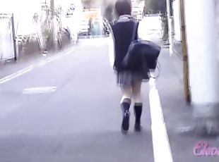 Tender dressed up babe having unexpected sharking experience on the street