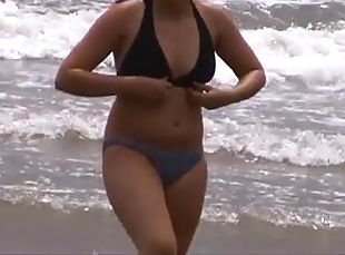 Candid beach camera is capturing hot tanned boobies