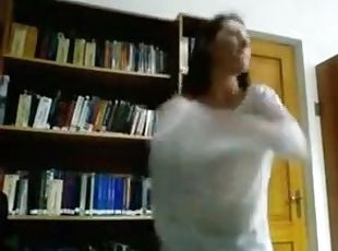 Girl Gets Naked In Library