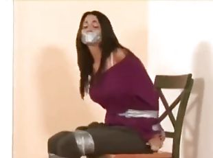 Model Charlie Royce Gagged.