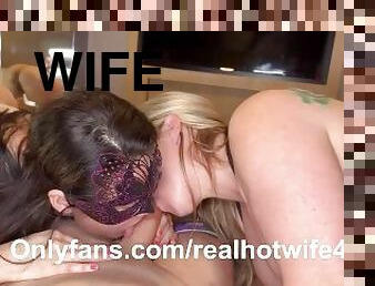 Cuckquean wife watches husband fill another woman with cum