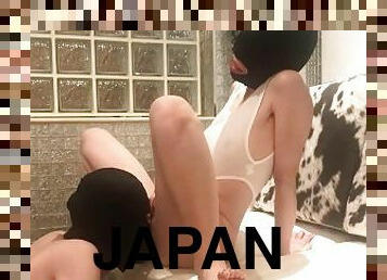 Japanese Femdom Lick Pussy,Masturbation Squirt in Mouth.