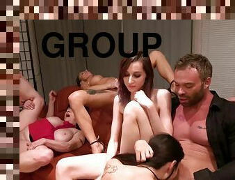 Old Perverts in Group Sex Family House Orgy
