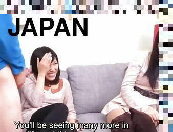 Japanese friend watches surprise blowjob