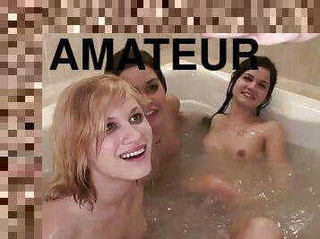 College teens teases you to death in a bathtub