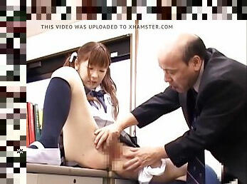 Old Teacher Screwing Small Japanese Schoolgirl 18-Year-Old