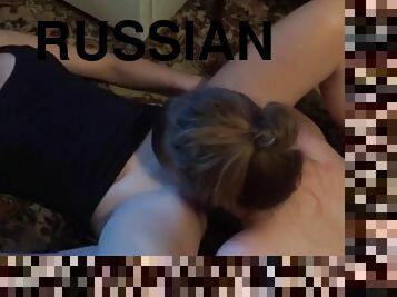 Russian housewives tasting pussy