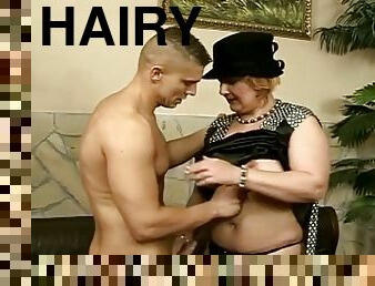Hairy granny creampie
