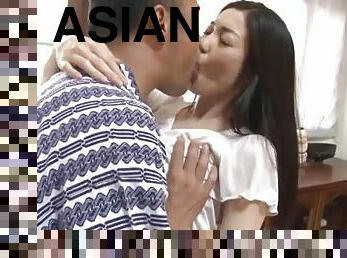 asiatisk, kone, par, kær, realitet