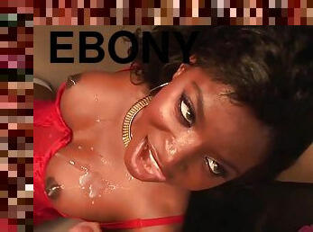 Ebony Babe In Office Gives Shlong Head