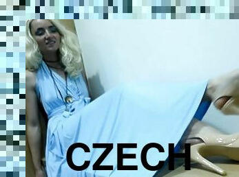 Czech foot princess teasing you in German, POV (POV foot worship, young feet, czech feet, soles)