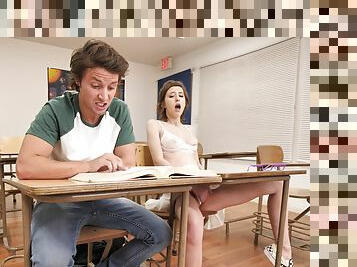 Young slut Tristan Summers gets fucked in the classroom