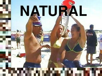 borracha, al-aire-libre, fiesta, público, amateur, babes, playa, natural, impresionante, bikini