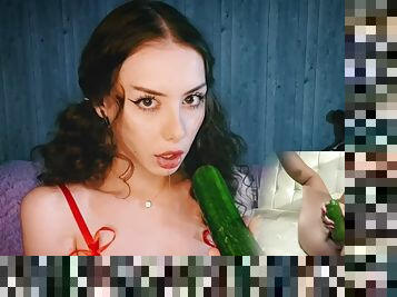 Watch Cucumber Deep Throat To Juicy Climax