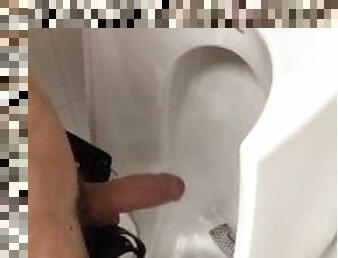 Urinal Spy - big cock - erection