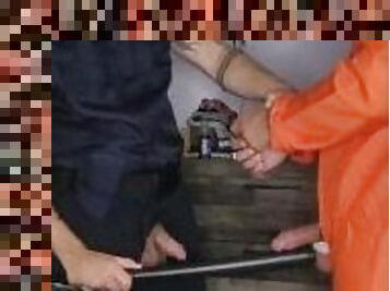 Pig Cop Dominates Handcuffed Inmate with CBT and Baton