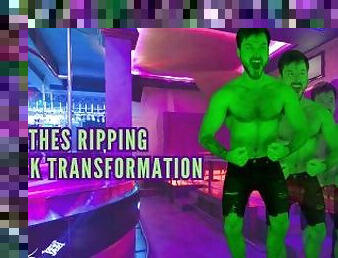 Giant growth - clothes ripping hulk transformation