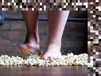 Popping Some Corn with my Giant Feet