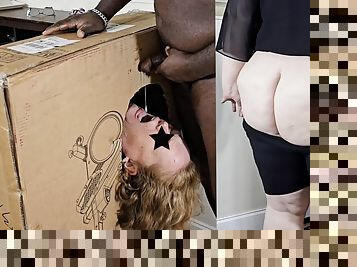 The wife decided to make her own gloryhole from a box, Watch what happened to her