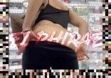 Delphi Raee in Walmart flashing her fat ass