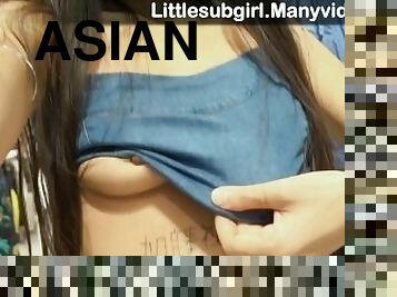 asiatisk, onani, offentlig, fisse-pussy, japans, cam, lurer, fingering, knepning-fucking, lille