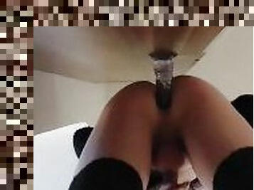 Sexy trap dildo anal play session