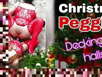 Christmas Matching Lingerie Sissy Pegging with Huge Strapon! Femdom Anal Slave BDSM Domination Milf