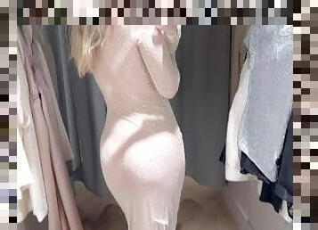 See through Transparent Sexy dress TRY on Haul