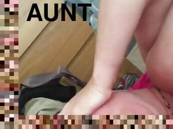 My chubby aunt has an anal orgasm