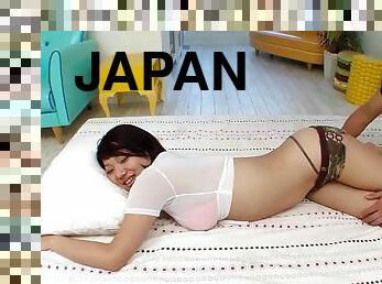 Curvy Japanese Teen get her Hairy Pussy fucked and get sperm in Face