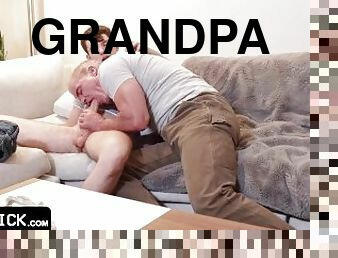 Cute Teen Finds The Dark Secret Of His Step Grandpa And How He Likes To Take It In All Of His Holes