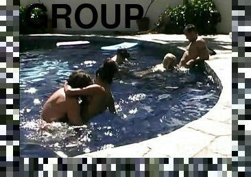 The Steel Girls, Krystal and Sydnee are So Hot! Poolside Rimjobs and Group Action!