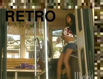 Retro Videotape Of Tourist Having Group Sex In A Bus