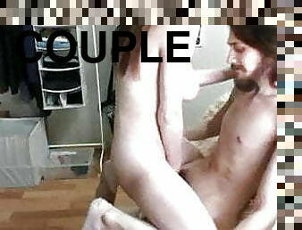 Young couple fuck at home