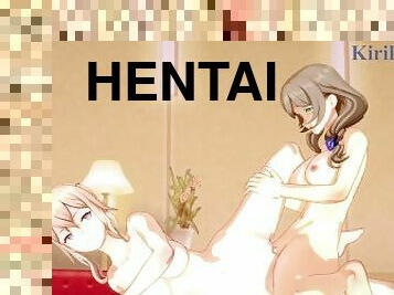 Jean Gunnhildr and Lisa Minci have intense futanari sex in the bedroom. - Genshin Impact Hentai