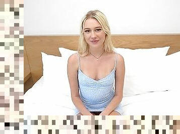 This 5 foot 8 petite blonde teen stars in this amateur porn