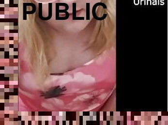 Sissy licks public toilets and urinals