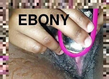 Solo ebony squirting orgasm