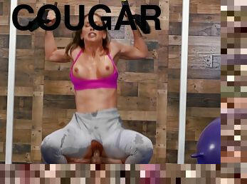 Wavy-haired Cougar Fucks In The Gym With Young Boy, Ricky Spanish And Cherie Deville