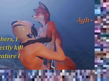 Foxy 3D Superwoman bounces on a cock