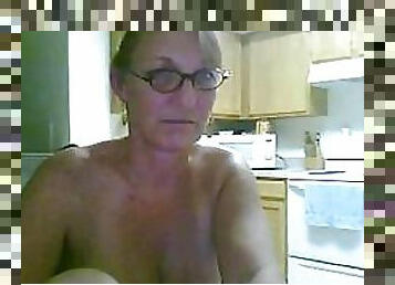 Sexy Blonde Mature Amateur Masturbates With a Dildo On Webcam