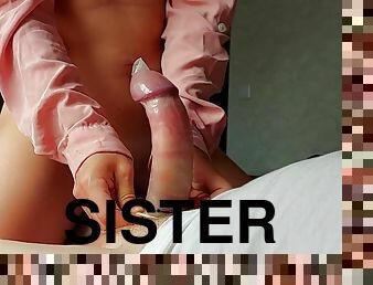 Step Sister Helped To Have A Powerful Orgasm