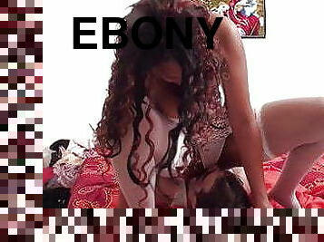 ebony goddess in white lingerie smother richie