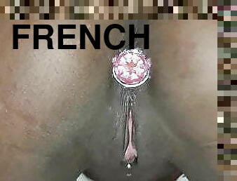 French Ebony twerk with anal plug