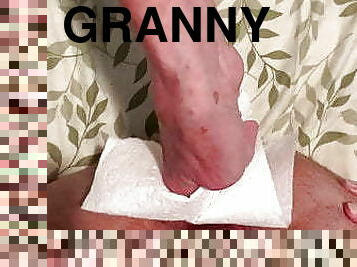 My granny cleaning my ass after suck
