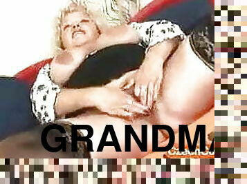 bedstemor, milf, mor, blond, skede