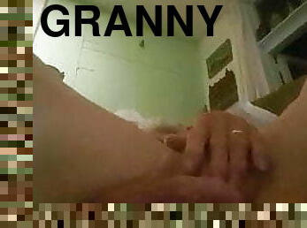 Granny masturbating