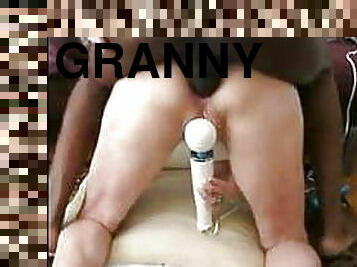 Granny fucked in the ass by BBC, squirting at the end